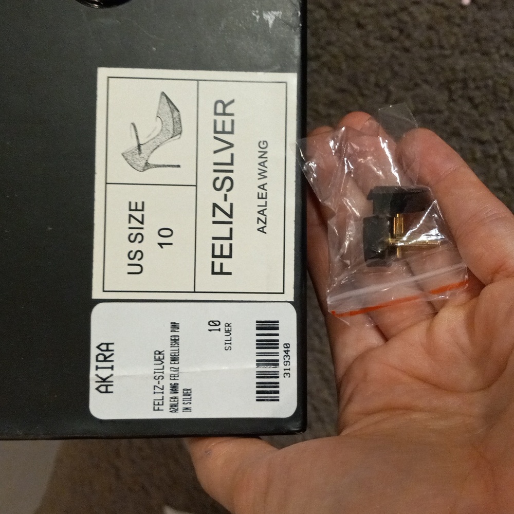 New FELIZ RHINESTONE EMBELLISHED PLATFORM STILETTO, size 10 - Picture 8 of 12